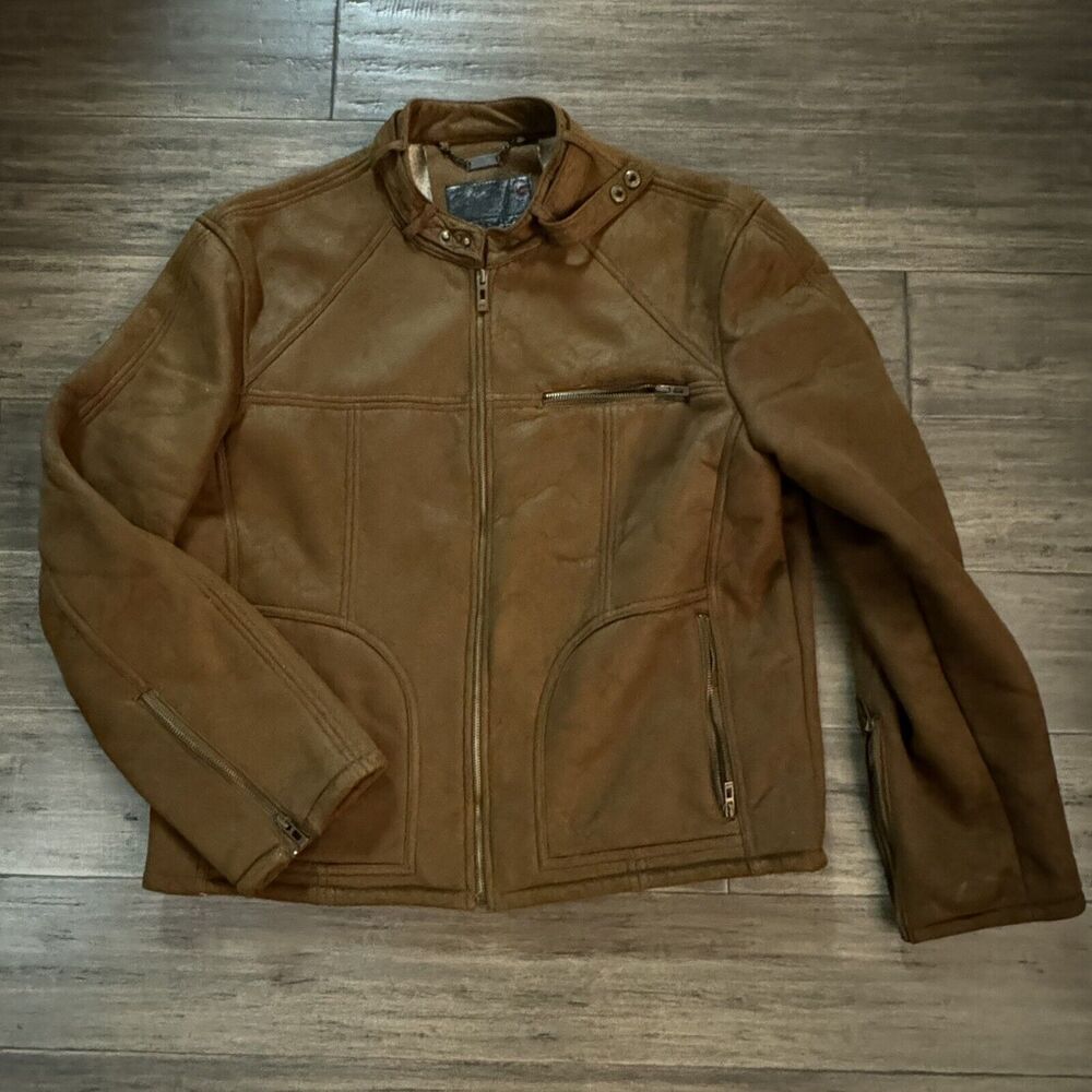 GUESS Jeans Vintage Brown Jacket - Men's Large